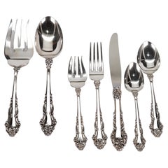 Used Reed & Barton Grande Renaissance Sterling Silver Flatware 5P Setting for 12 