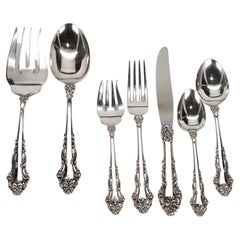 Reed & Barton Grande Renaissance-Besteck aus Sterlingsilber mit 5 Teile für 12 Personen 