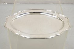 Reed & Barton Hampton Court Silver Plated Oval Scalloped Serving Platter Tray