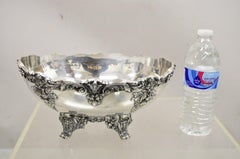 Reed & Barton King Francis 1684 Victorian Silver Plated Oval Footed Serving Bowl