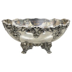 Reed & Barton King Francis 1684 Victorian Silver Plated Oval Footed Serving Bowl