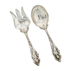 Reed & Barton Love Disarmed Pattern Sterling Silver Salad Fork and Spoon Set