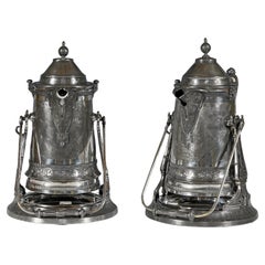 Reed & Barton, Paire de pichets à eau glacée, USA, Circa 1880
