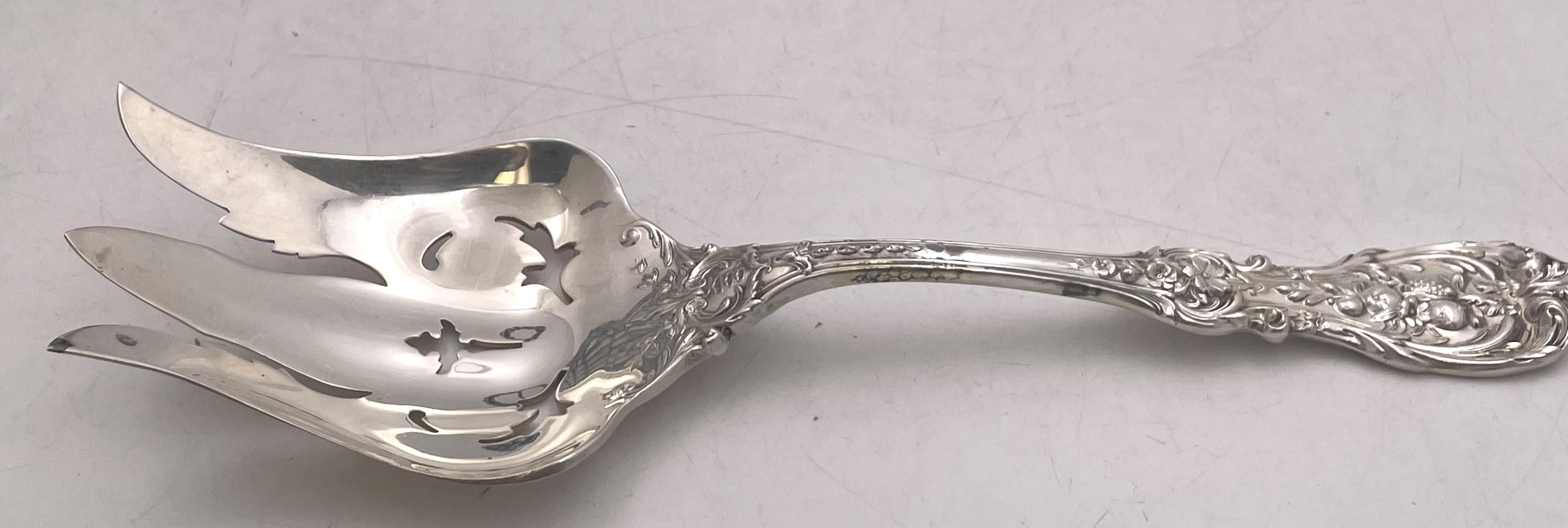 Americano Reed & Barton: set di 6 piatti in argento sterling con motivo Francis I in stile Art Nouveau in vendita