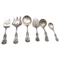 Reed & Barton Set of 6 Sterling Silver Servers in Francis I Pattern Art Nouveau