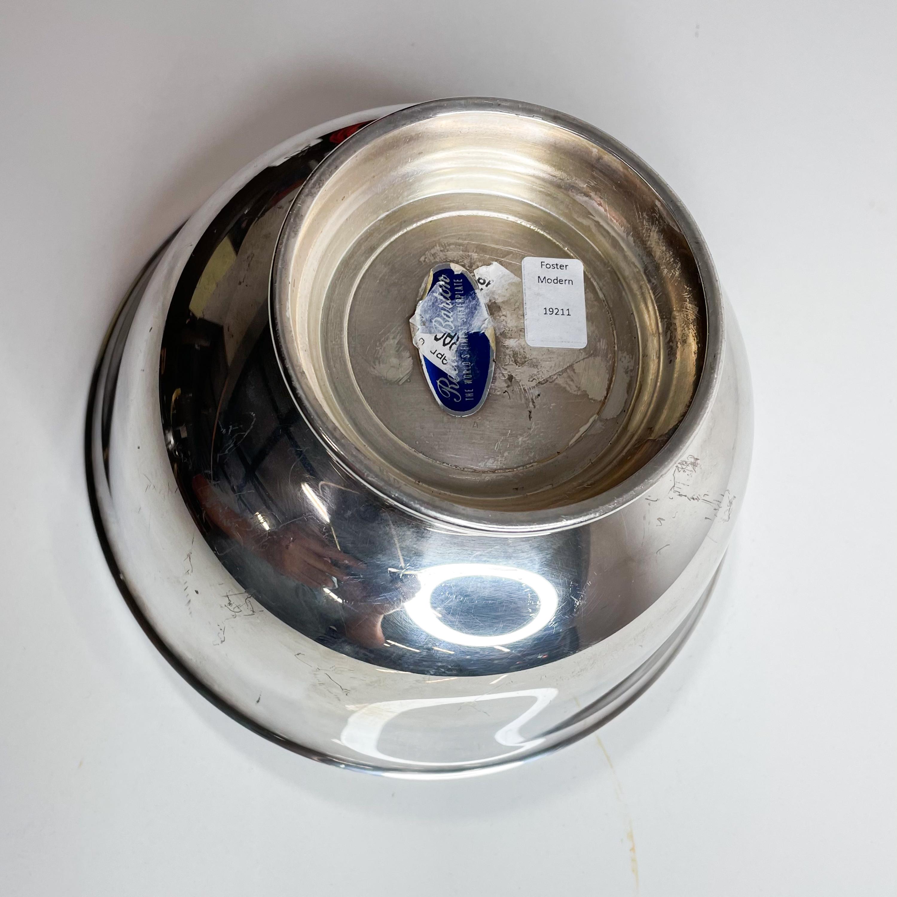 American  1950s John Prip Reed Barton Modernist Enamel Silver Bowl  For Sale