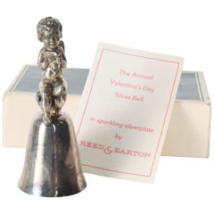 Reed & Barton Silver Heart Angel Bell Boxed Vintage Valentine