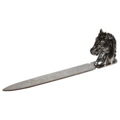 Antique Reed & Barton Silver Horse Head Letter  Opener