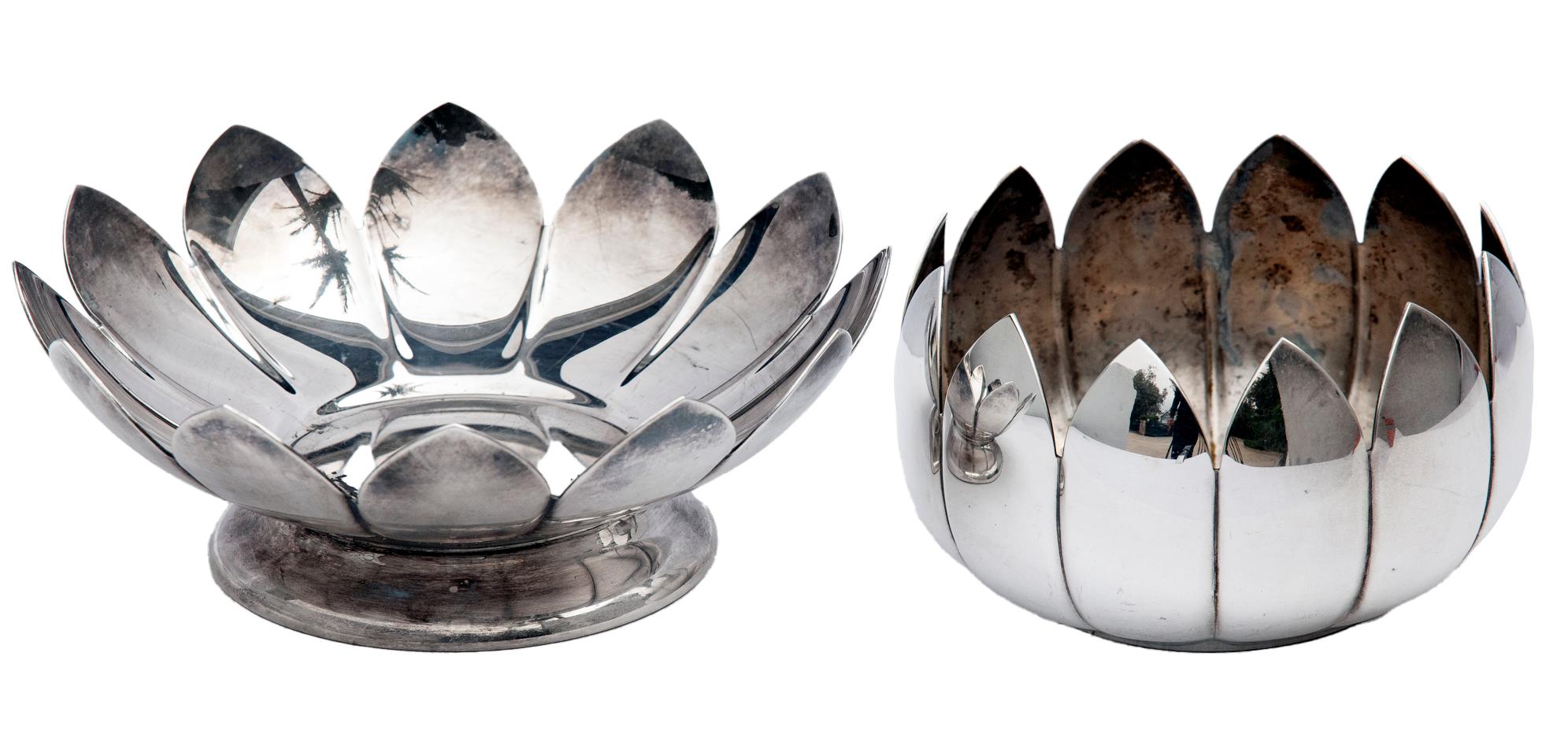 silver lotus plate