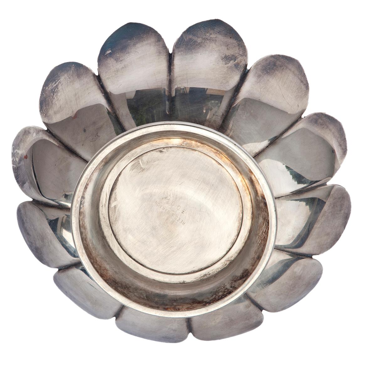 Mid-Century Modern Reed & Barton Silver Lotus Flower Bowl