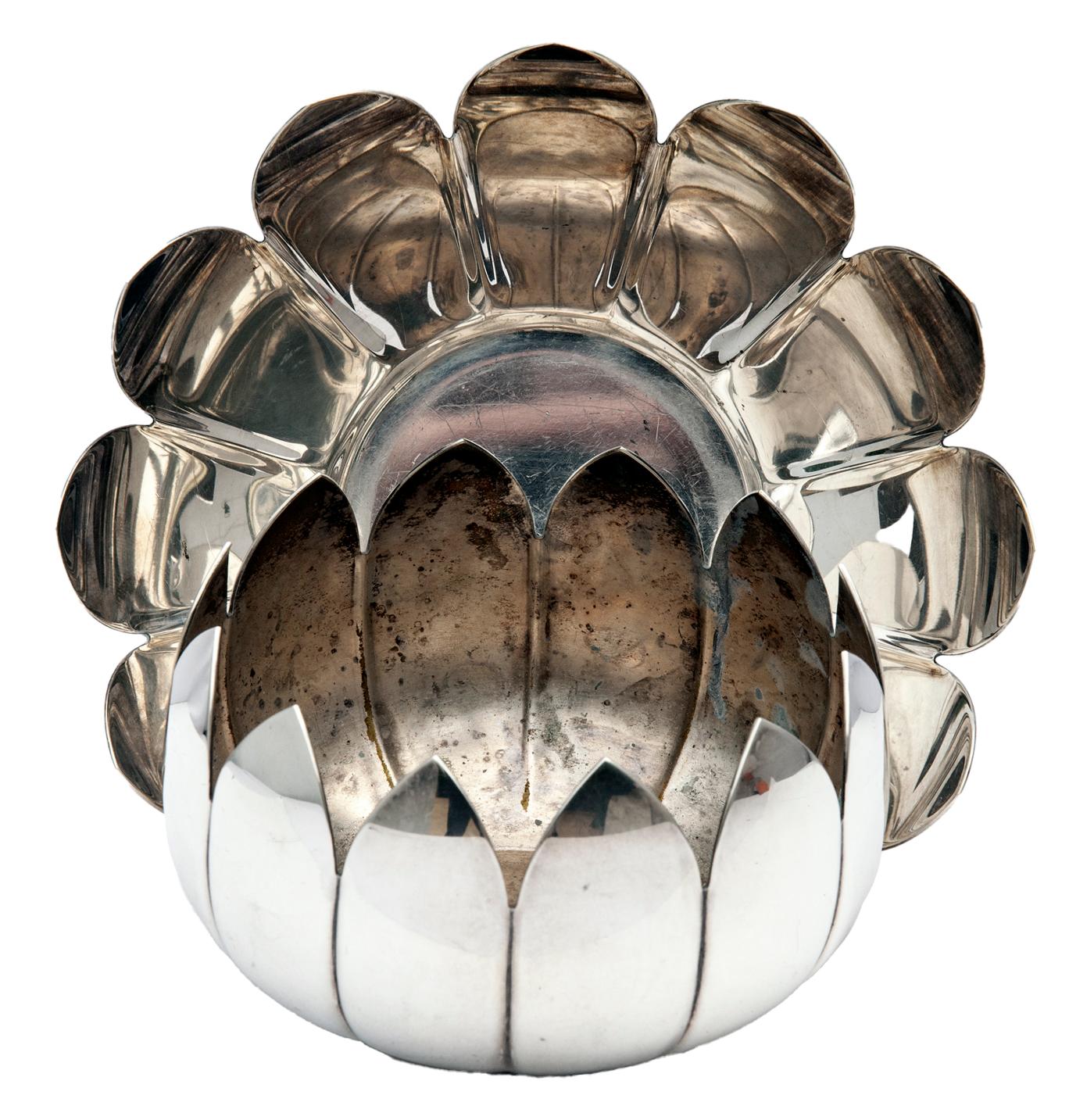 20th Century Reed & Barton Silver Lotus Flower Bowl