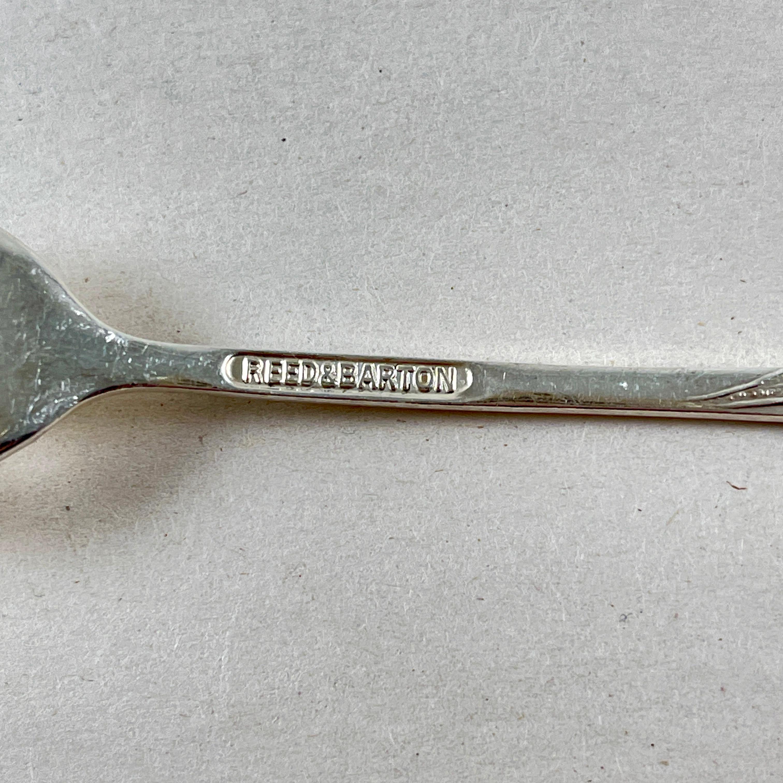 Plaqué argent Reed & Barton Service à condiments Harlequin Rose en métal argenté, 5 pièces en vente