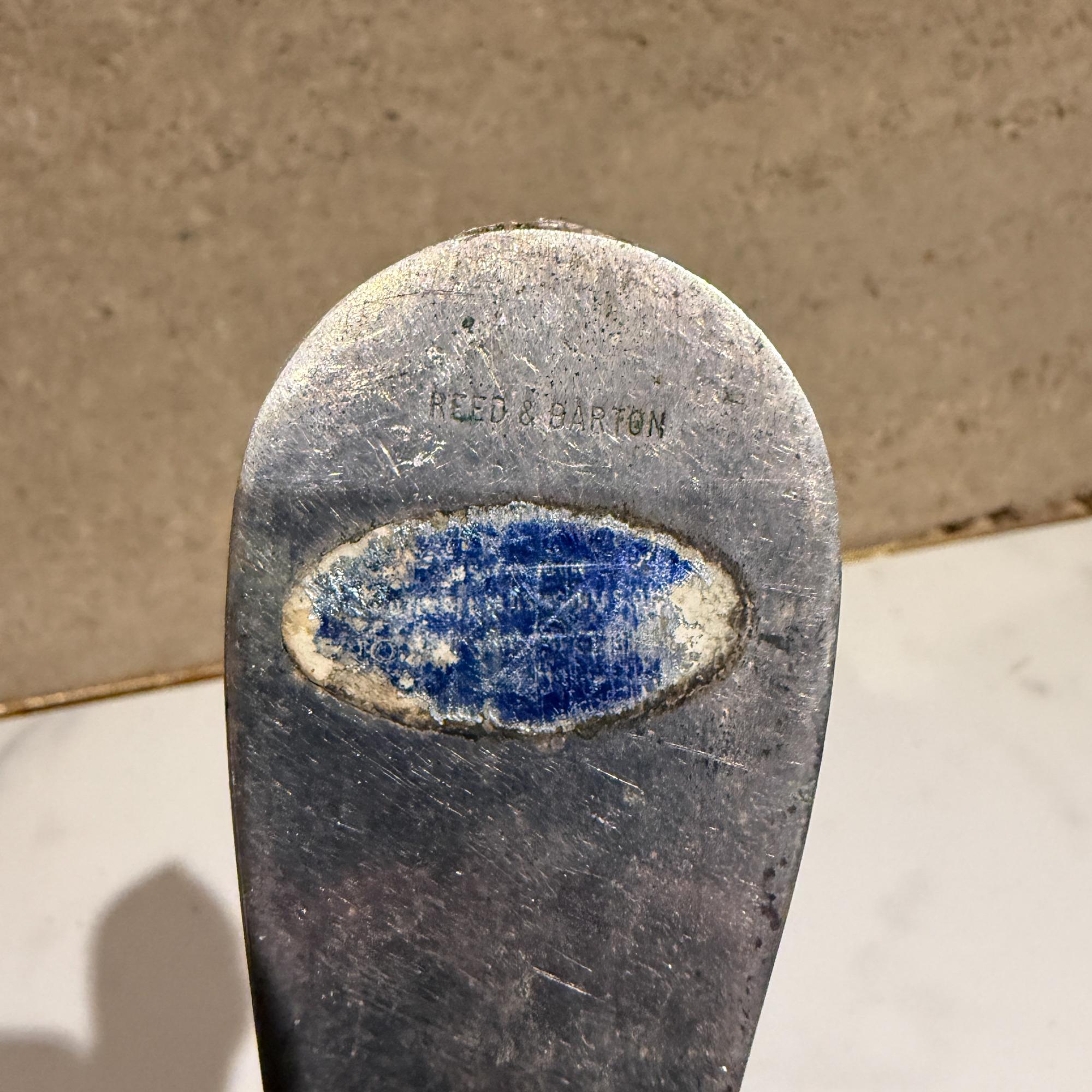 Plaqué Reed & Barton Silver Plate Shoe Horn Mid Century Modern Patinated (corne à chaussures en métal argenté) en vente