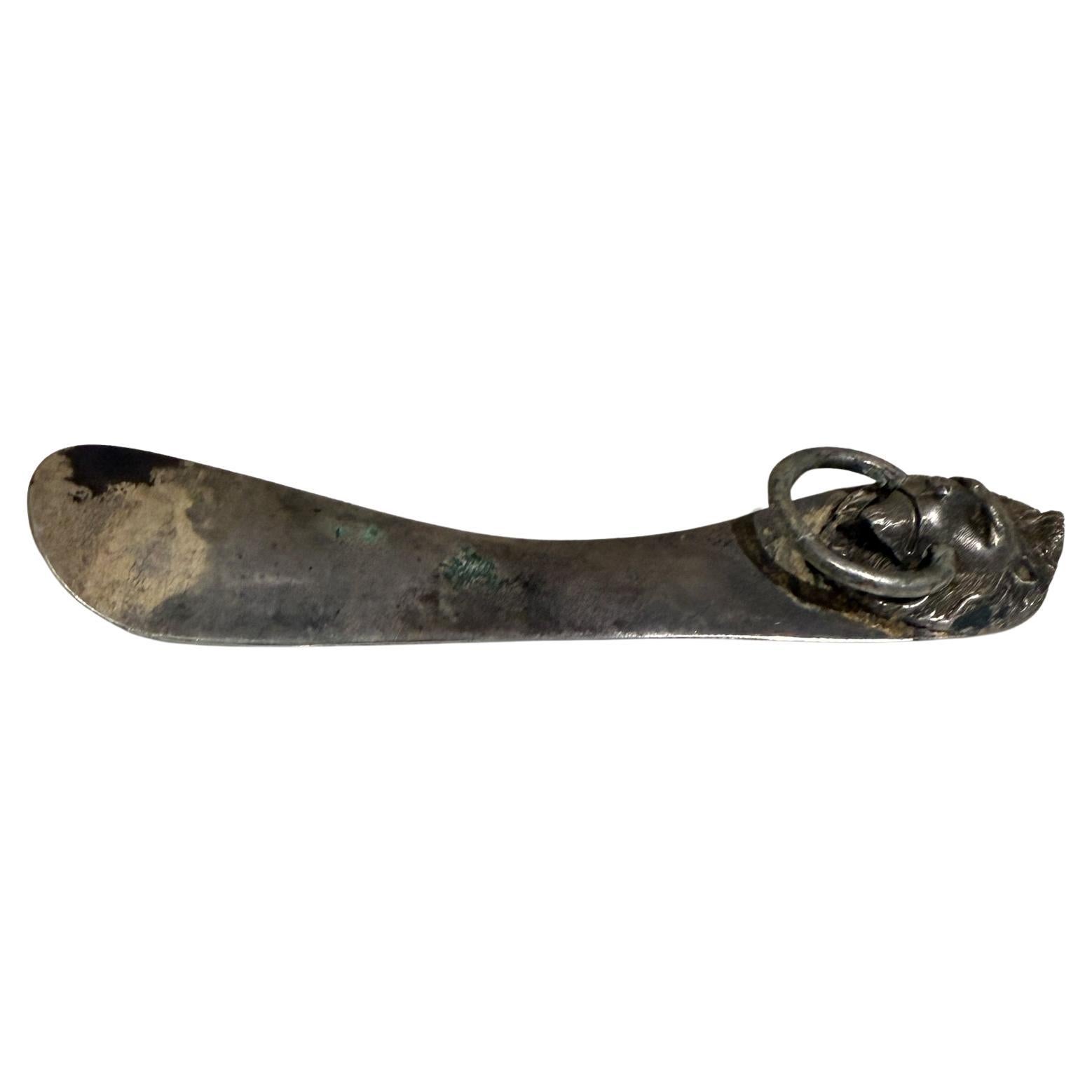 Reed & Barton Silver Plate Shoe Horn Mid Century Modern Patinated