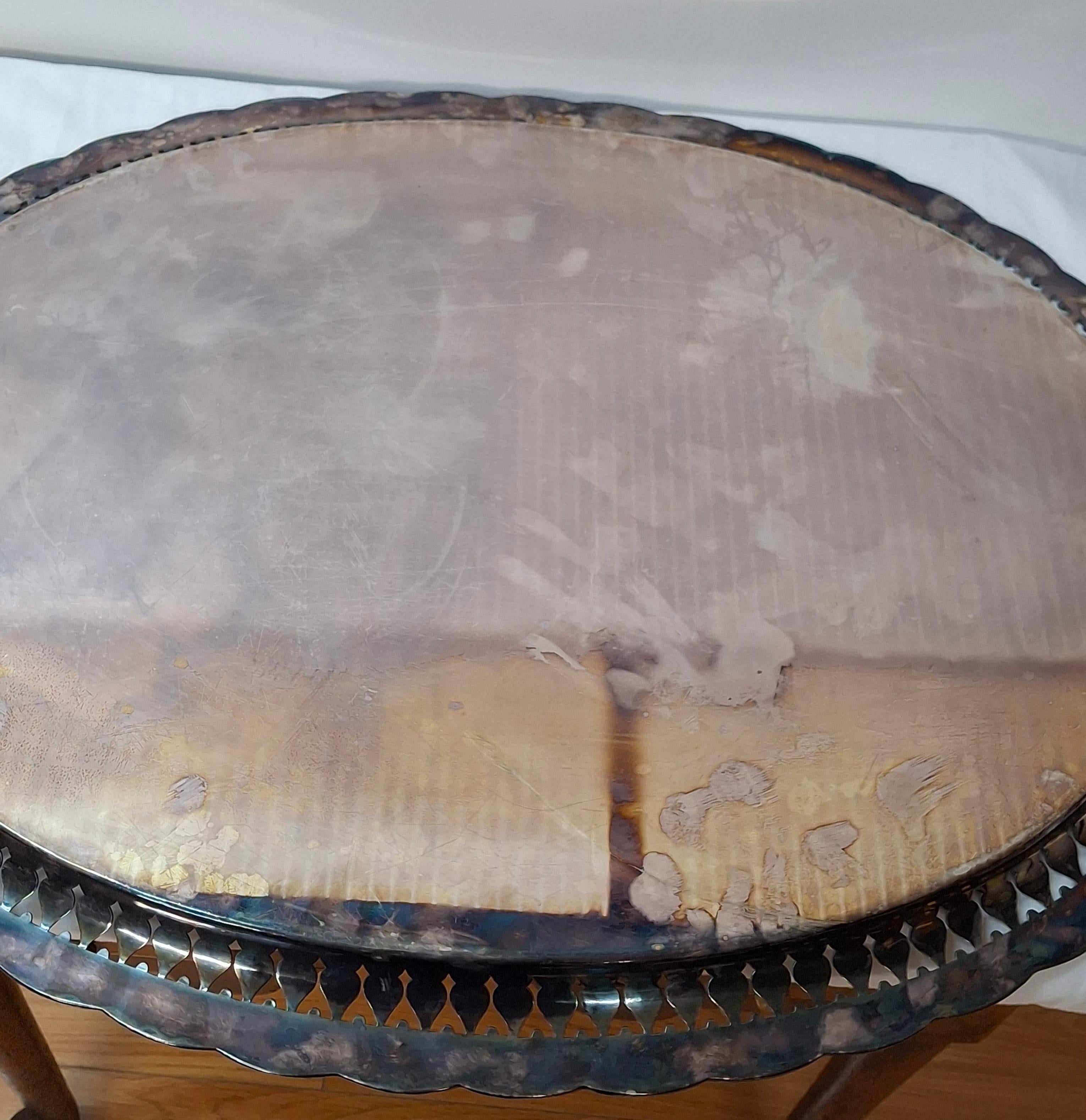 Reed & Barton Bandeja de servicio grande bañada en plata en venta 6