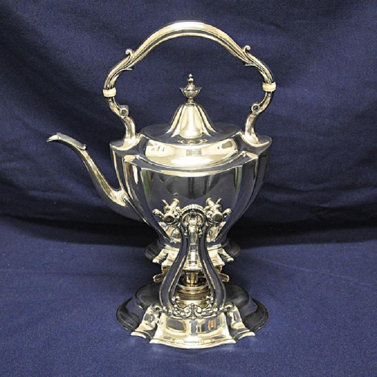 6teiliges Kaffee- und Teeservice aus Sterlingsilber mit Wasserkocher und Serviergeschirr von Reed & Barton 1