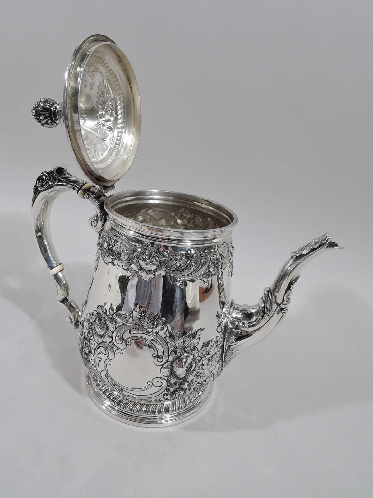 American Reed & Barton Sterling Silver Coffeepot in Georgian Pattern