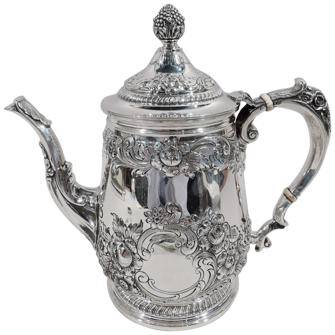 Reed & Barton Sterling Silver Coffeepot in Georgian Pattern