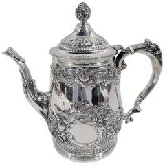 Reed & Barton Sterling Silver Coffeepot in Georgian Pattern