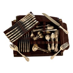 Retro Reed & Barton Sterling Silver Flatware Set Service for Twelve Plus