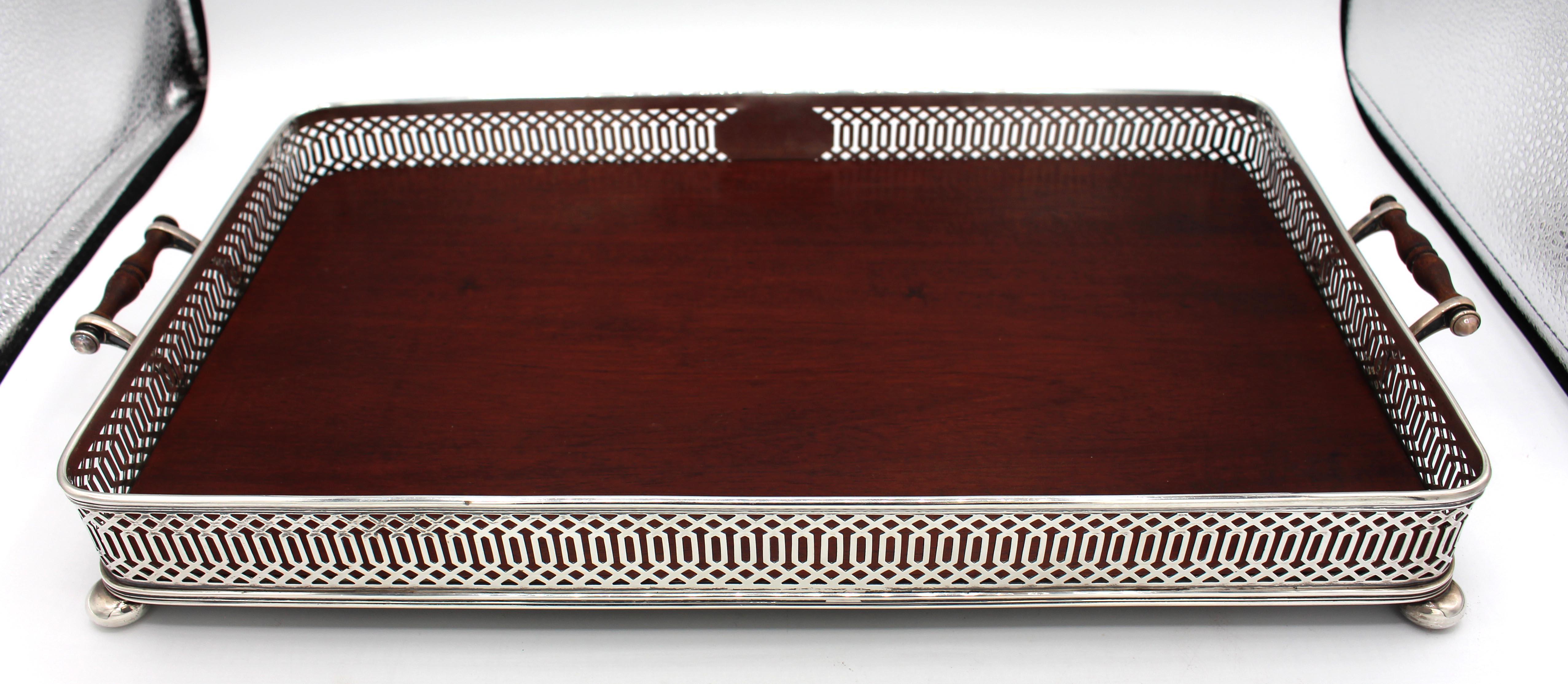 Mid-Century Modern Reed & Barton Sterling Silver Gallery Tray
