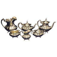 Reed & Barton Sterling Silver Hampton Court Gorham 6 Piece Tea Set over 121