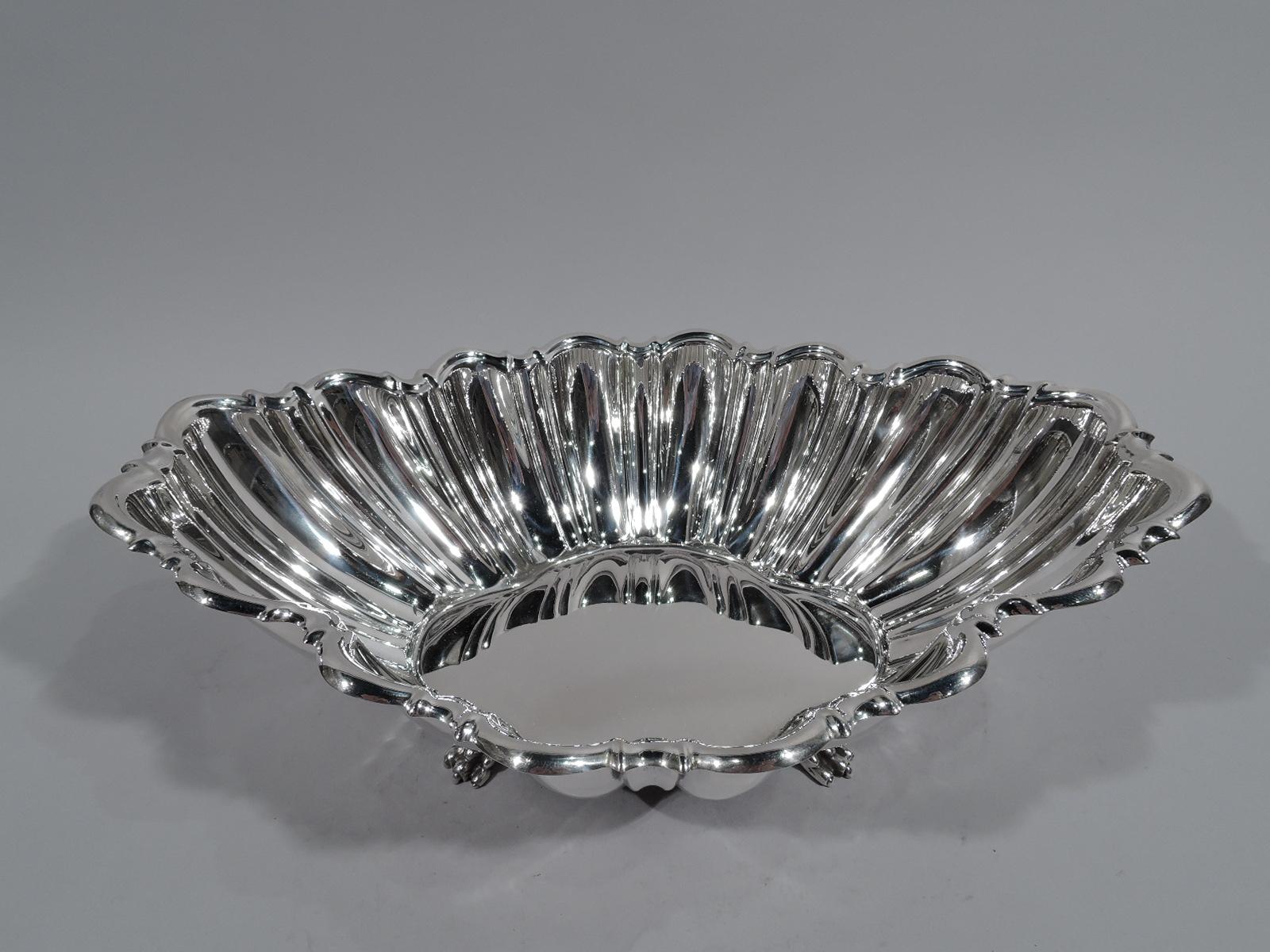 Mid-Century Modern Reed & Barton Sterling Silver Modern Classical Centerpiece Bowl