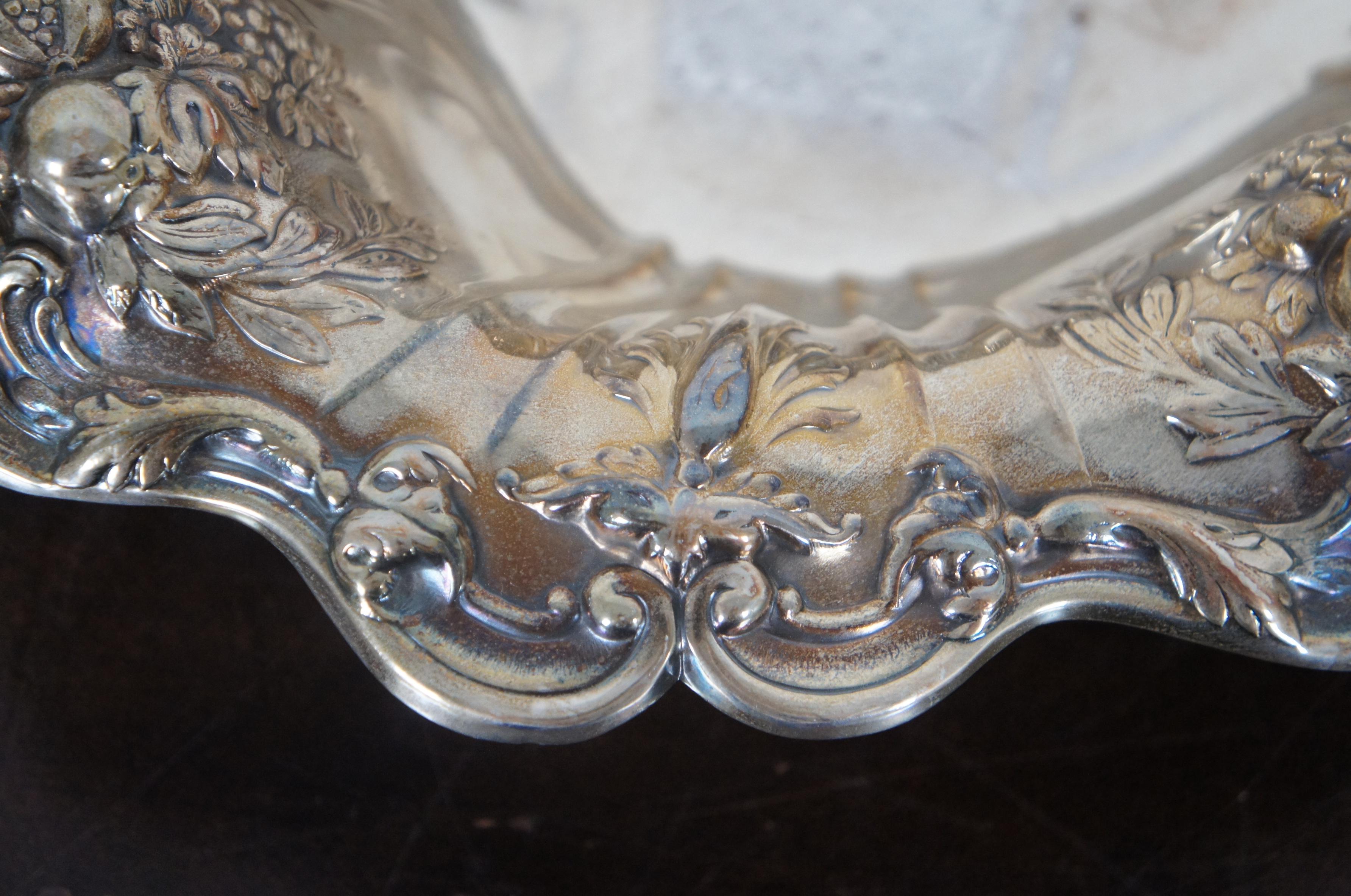 Reed & Barton Sterling Silver X566F Francis I Footed Serving Dish Bowl 680g 1