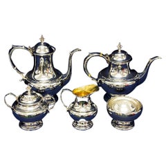 Reed & Barton the Pilgrim Sterling Silver 5 Piece Tea Set Total Weight 65.74