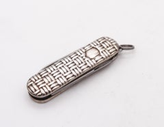 Reed & Barton Vintage Mehrzweck-Taschenmesser aus 925 Sterlingsilber für verschiedene Zwecke