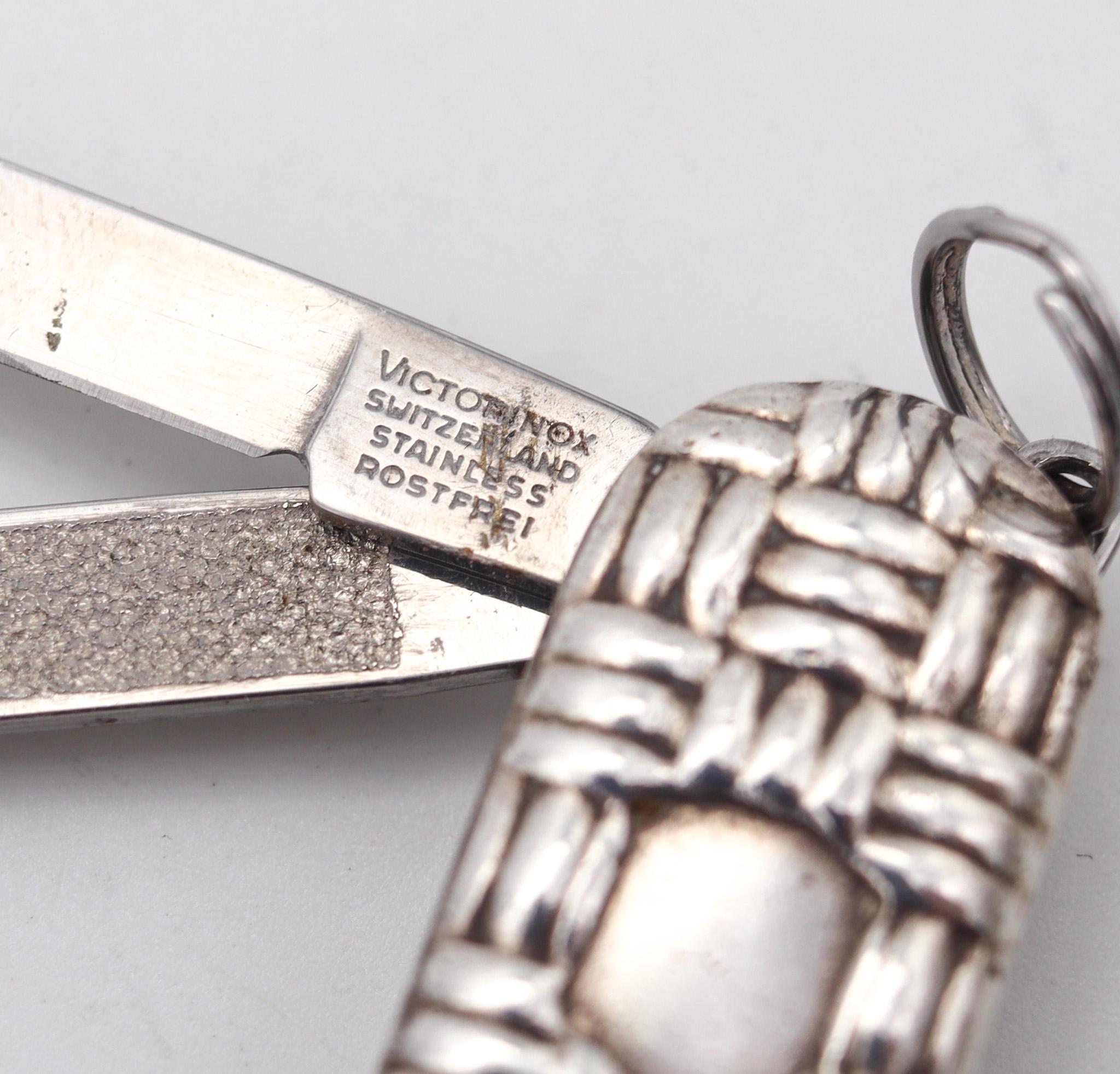 Modernist Reed & Barton Vintage Multipurpose Pocket Knife in .925 Sterling Silver For Sale