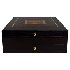 Reed & Barton Williamsburg Collection Inlaid Flatware Chest with Drawer
