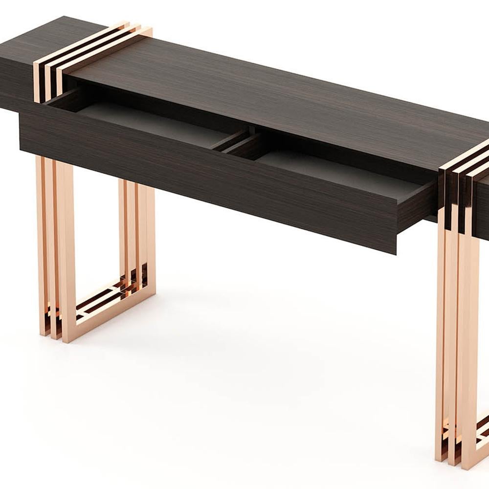 Contemporary Reed Console Table For Sale