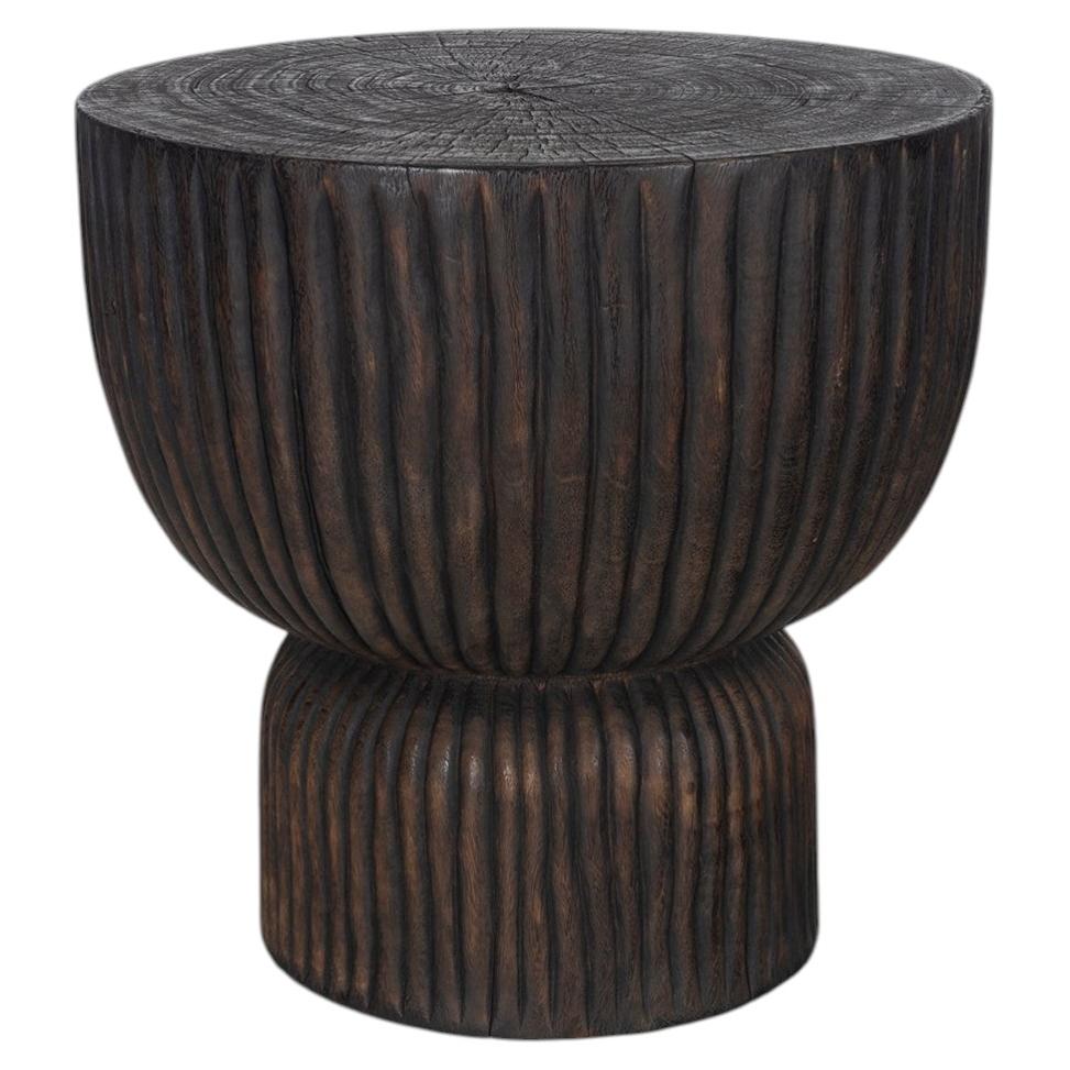 Reed Detail Tapered Side Table