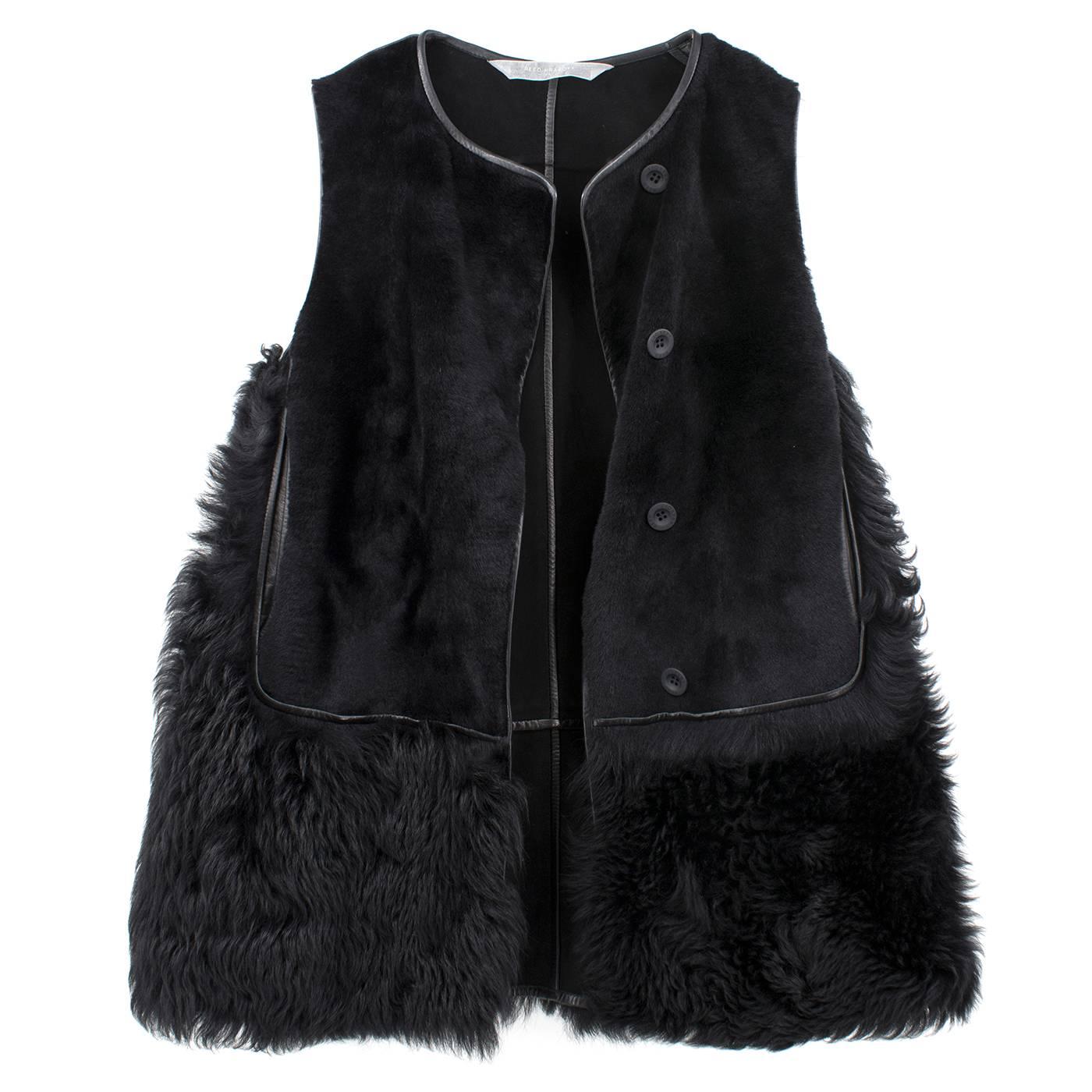 Reed Krakoff Black Fur Vest For Sale