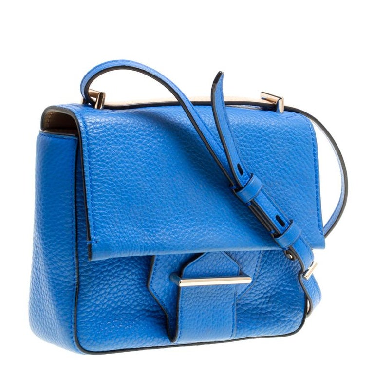Reed Krakoff Blue Leather Mini Standard Shoulder Bag For Sale at 1stDibs