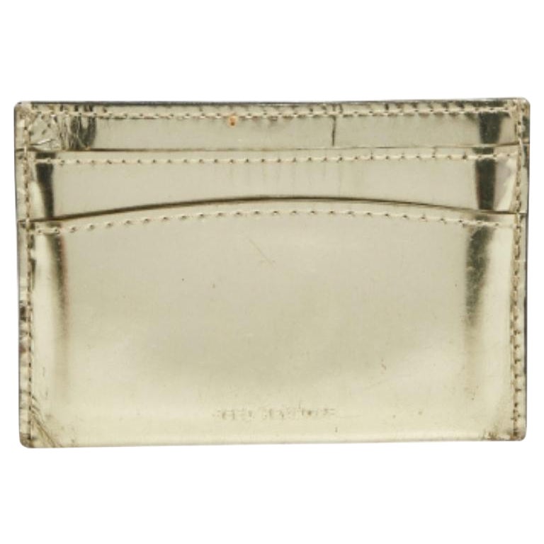Reed Krakoff Metallic Gold Leather Card Holder