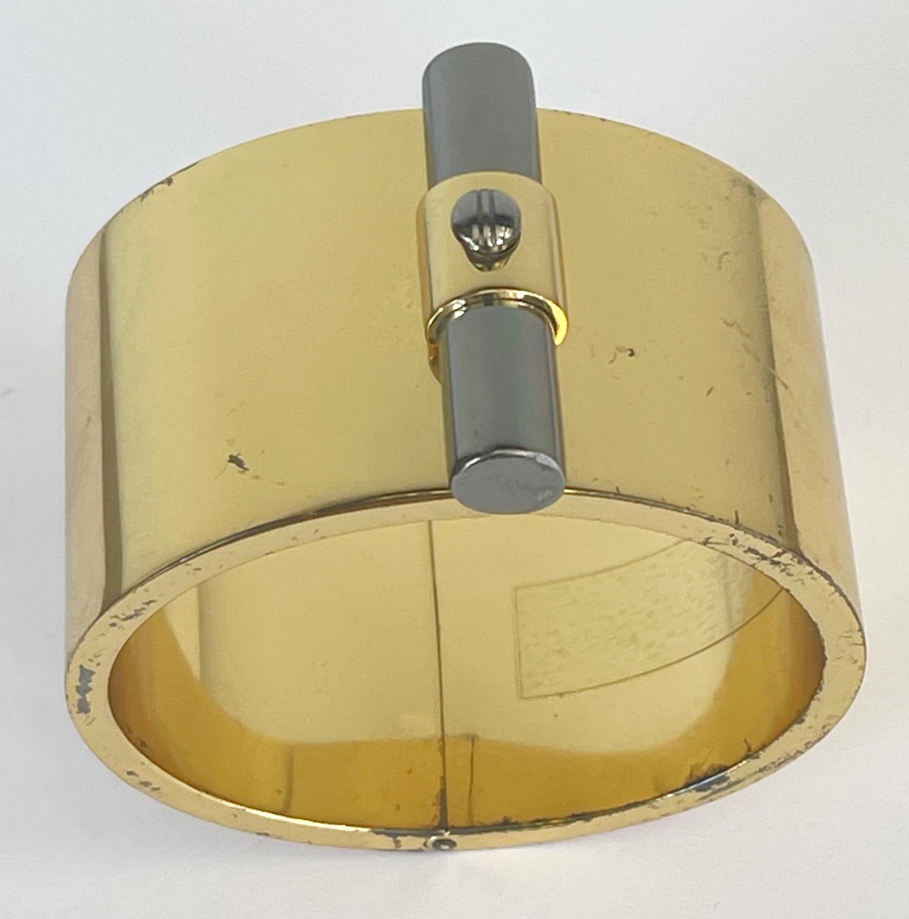 Reed Krakoff Resort 2013 Distressed Gold + Gunmetal T Bar Cuff Bracelet  For Sale 4