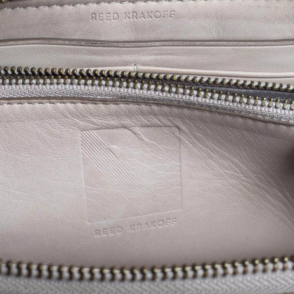 Reed Krakoff Silver Leather Zip Around Wallet 4
