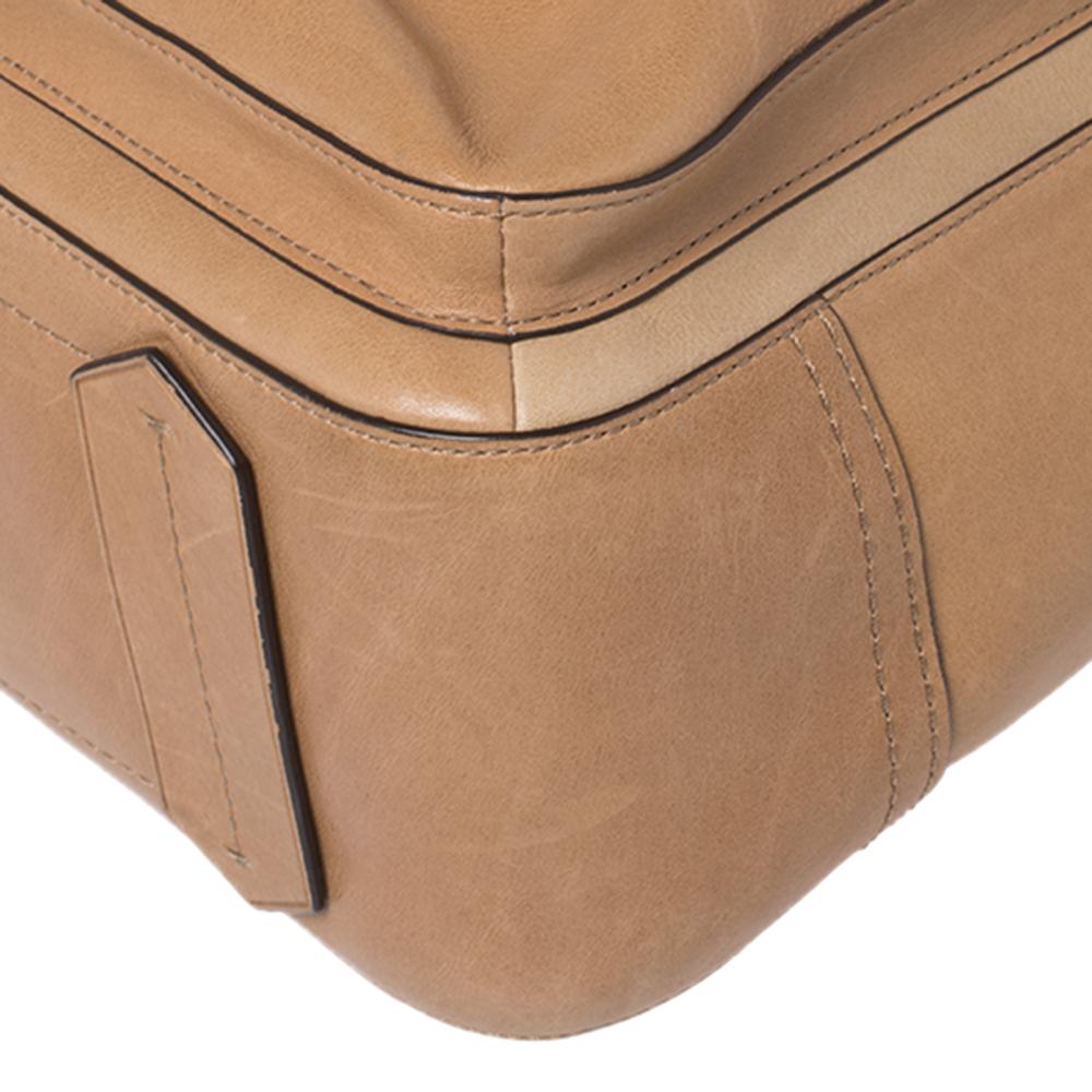 Reed Krakoff Tan/Cream Leather Boxer Tote 1