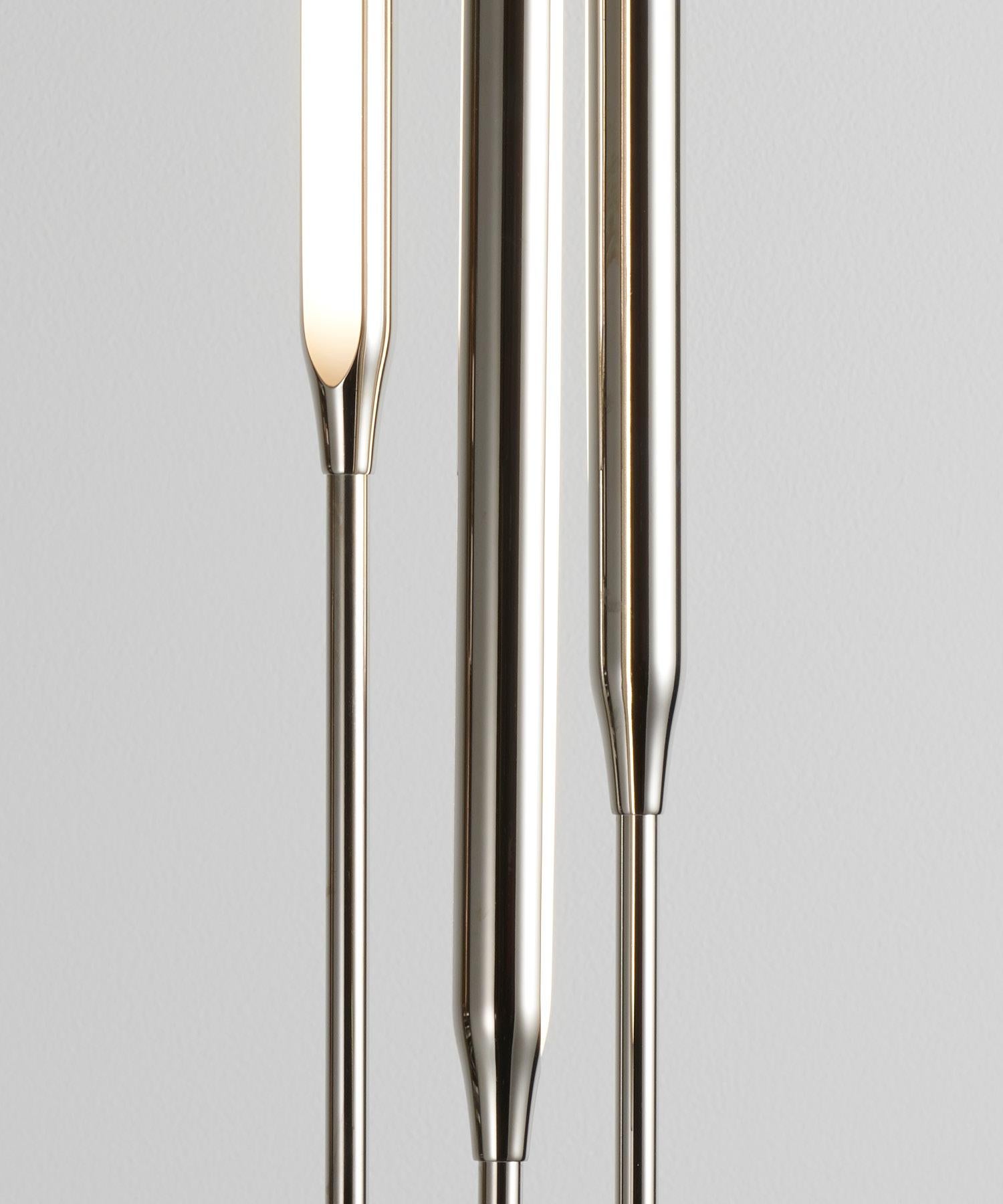 British Reed Table Light / Large in Polished Nickel Finish For Sale