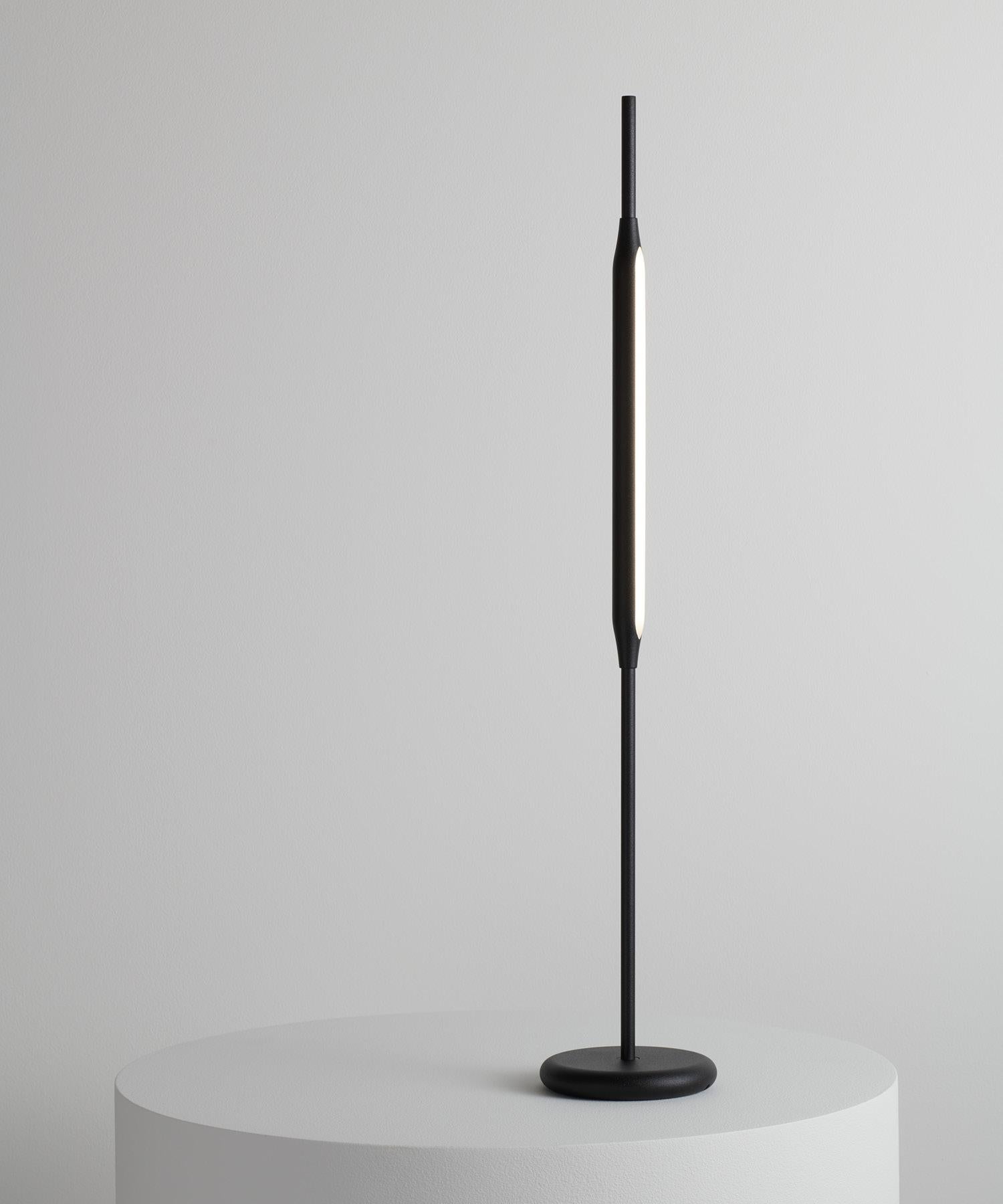 Metalwork Reed Table Light / Small in Anthracite Powdercoat Finish For Sale