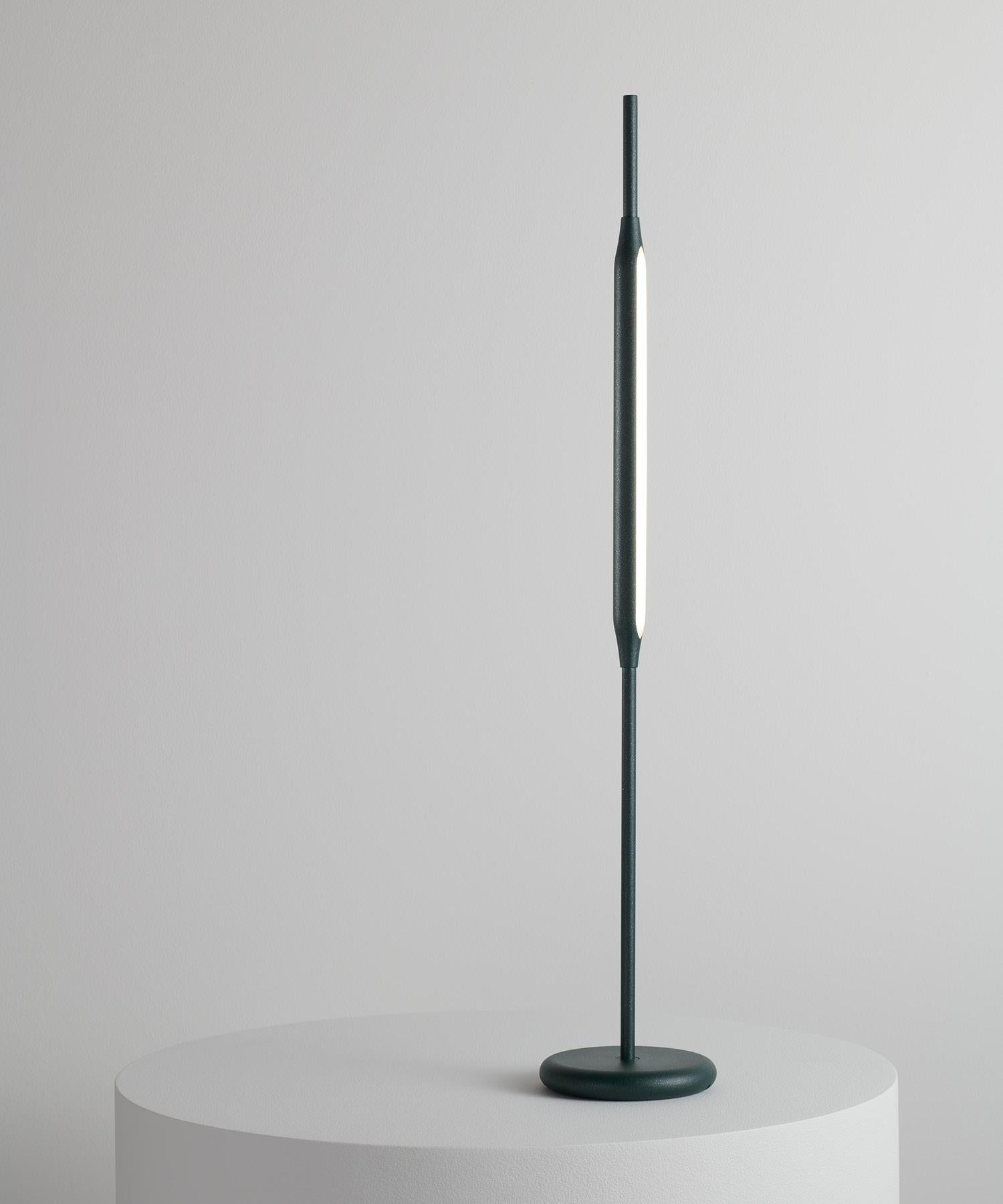Contemporary Reed Table Light / Small in Matt-Black Powdercoat Finish For Sale