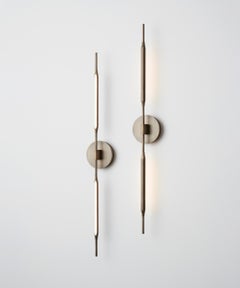 Reed Wall Light in Brass-based Bronze Finish, UL Listed by Tom Kirk