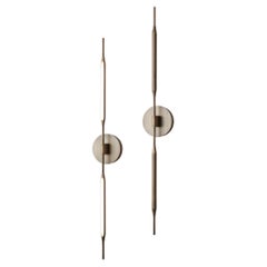 Reed Wall Light in Brass-based Bronze Finish, UL Listed