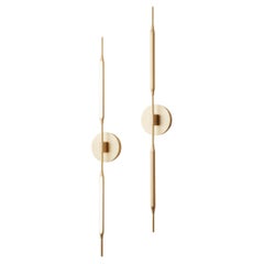 Reed Wall Light in Brushed Brass Finish, UL Listed