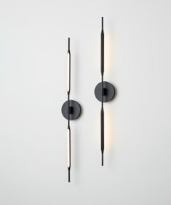 Reed Wall Light in Matt-black Powdercoat Finish, UL Listed by Tom Kirk