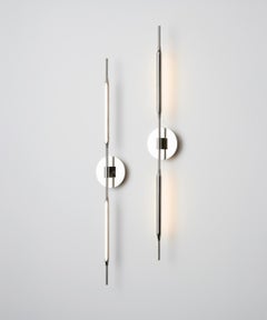 Reed Wall Light in Polished Nickel Finish, UL Listed by Tom Kirk