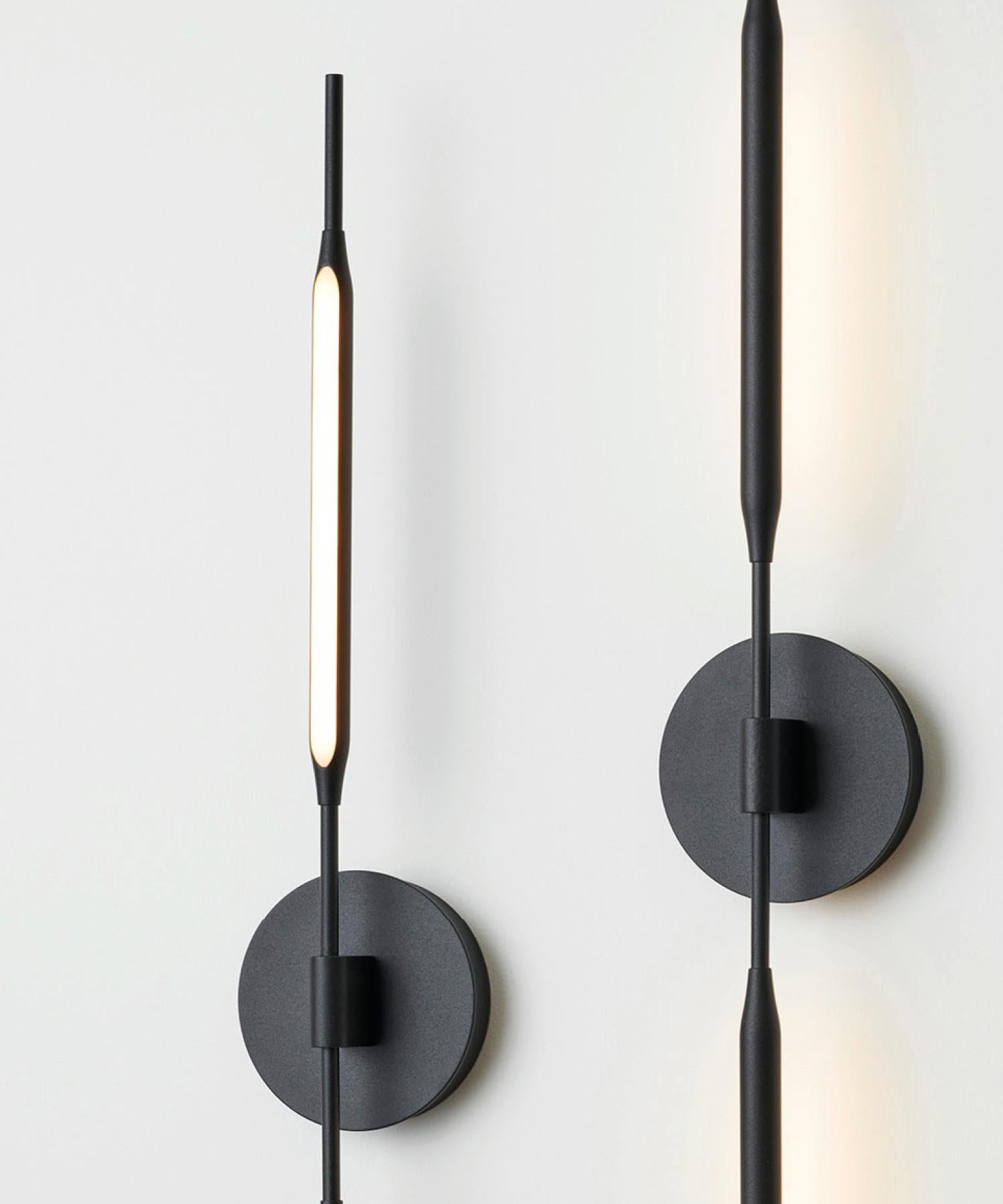 Reed Wall Light in Satin Bronze Finish, UL Listed by Tom Kirk For Sale 3
