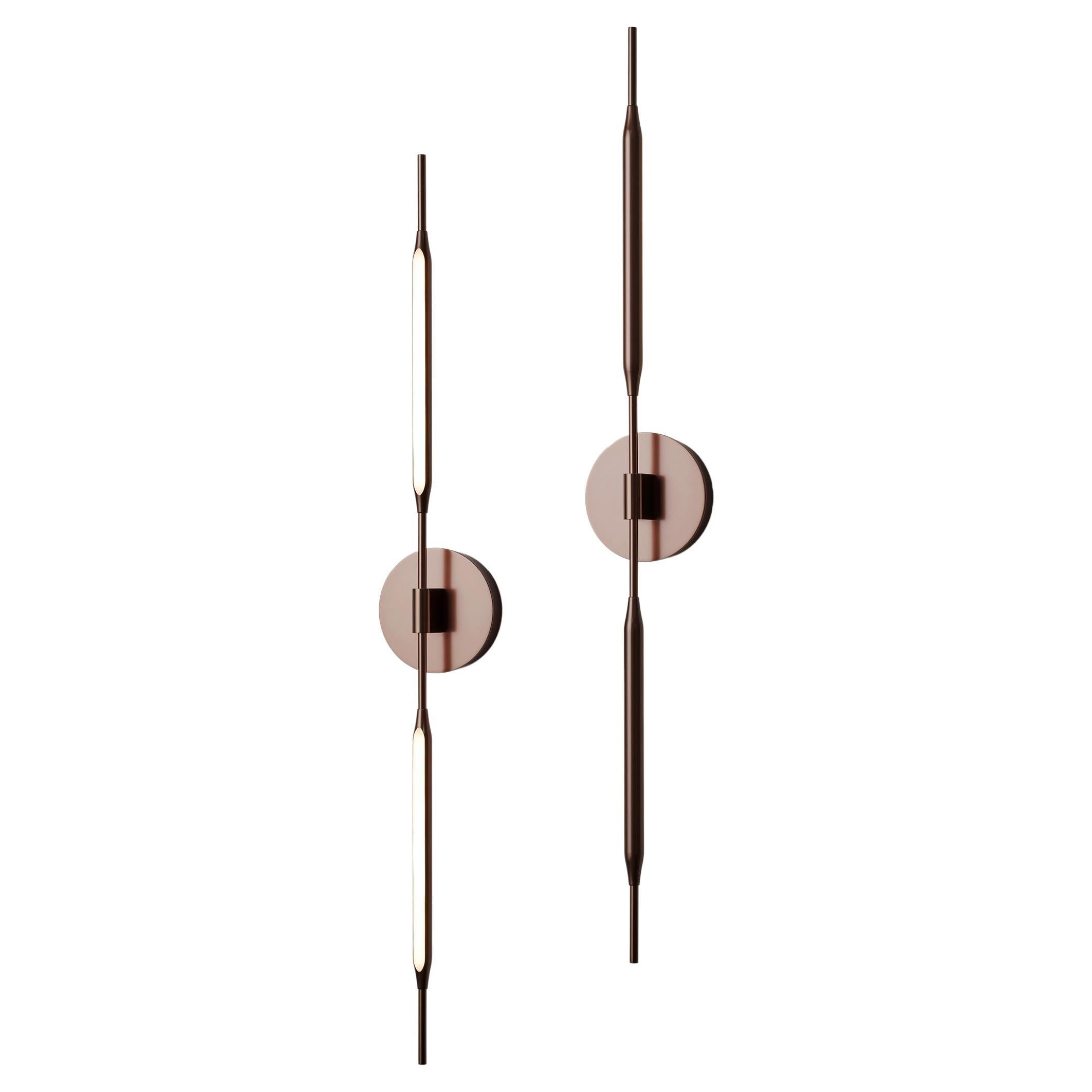 Reed Wall Light in Satin Bronze Finish, UL Listed